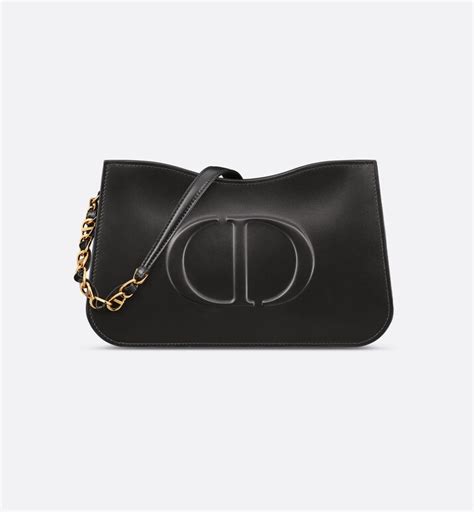 CD Signature Mini Bag Black Calfskin with Embossed CD 